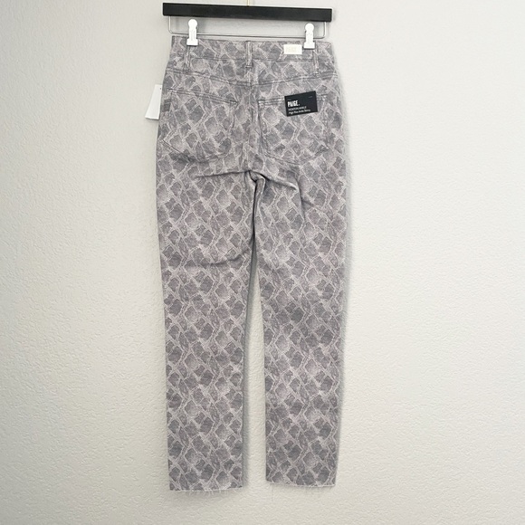 Nwt PAIGE Hoxton Slim Snakeskin Jeans Periscope Viper 26 - Picture 9 of 14